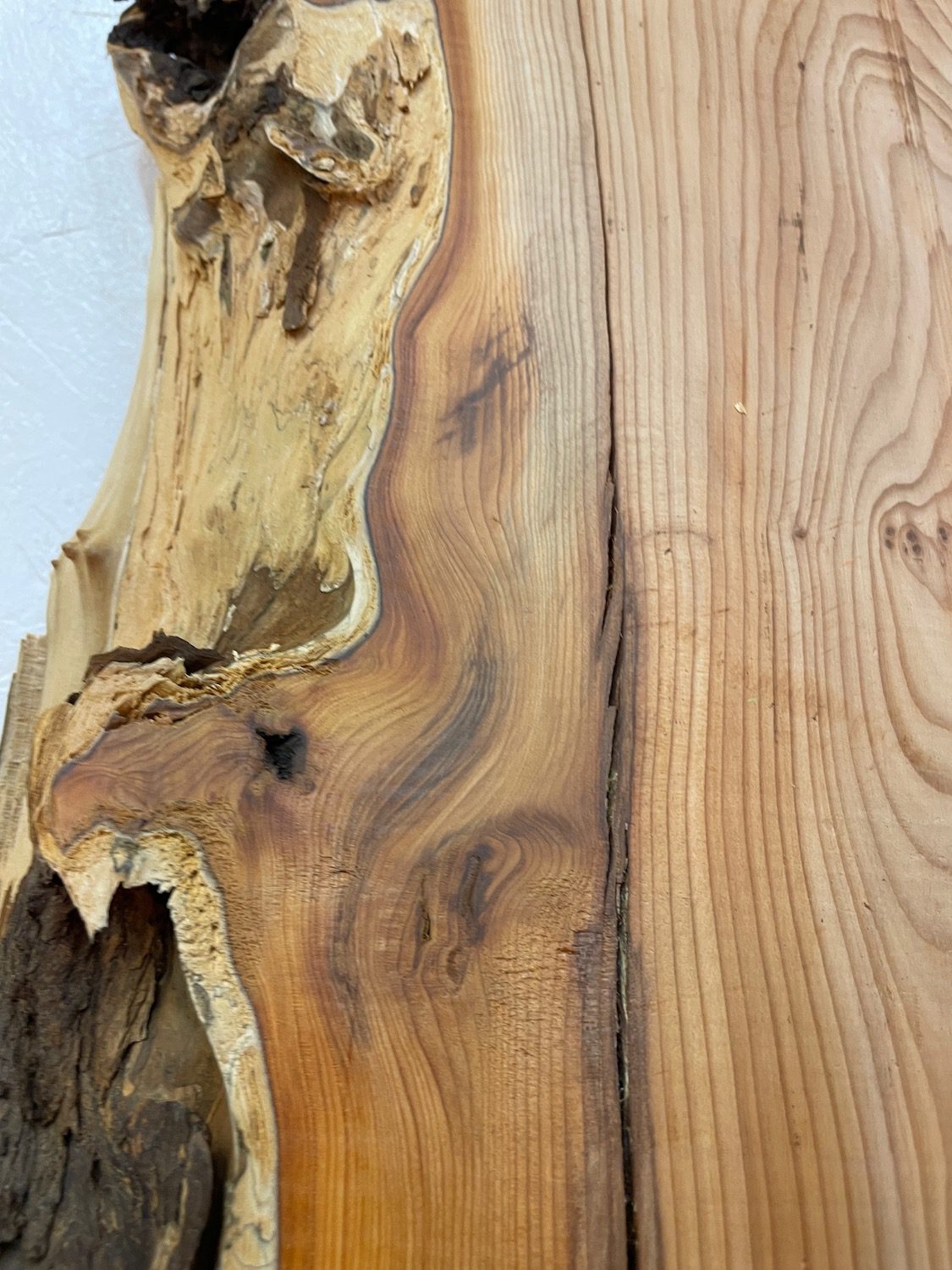 YEW Natural Waney Edge Slab Planed Finish Hardwood Board 1597-7 Thickness 4.8cm Kiln Dried Seasoned Live Edge - Image 9