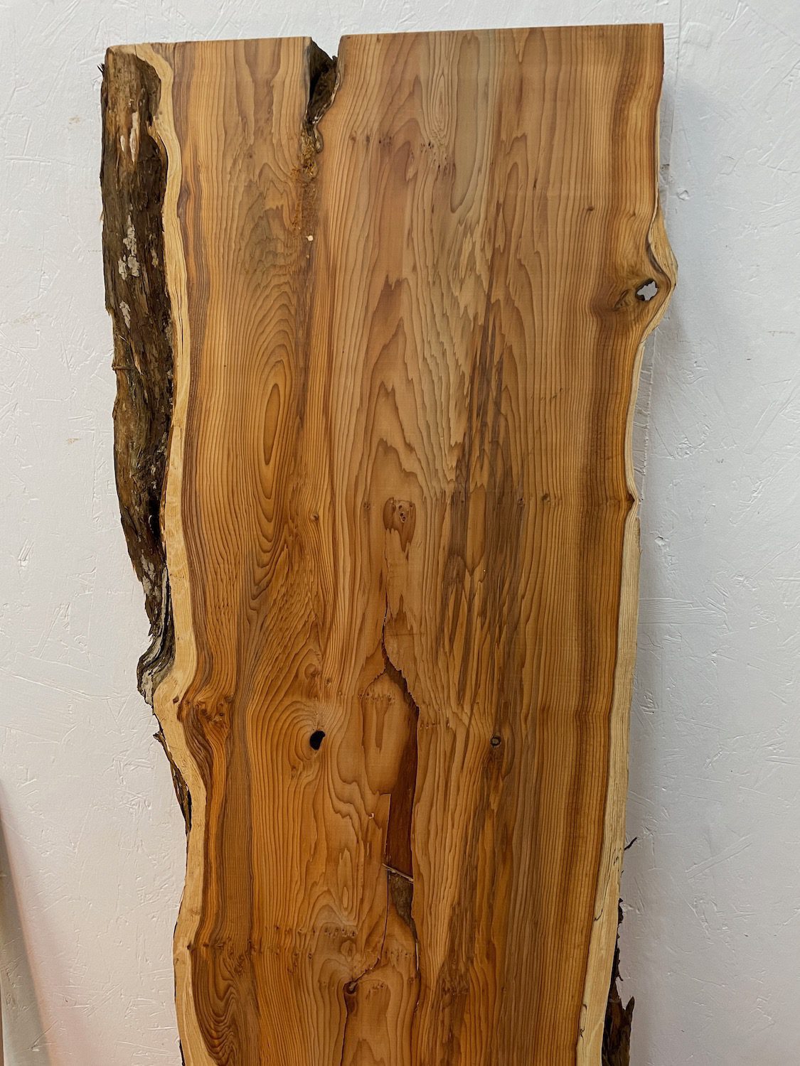 YEW Natural Waney Edge Slab Planed Finish Hardwood Board 1597-7 Thickness 4.8cm Kiln Dried Seasoned Live Edge - Image 13