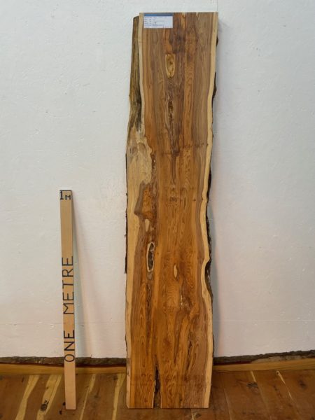 YEW Natural Waney Edge Slab Planed Finish Hardwood Board 1597-8 Thickness 4.8cm Kiln Dried Seasoned Live Edge