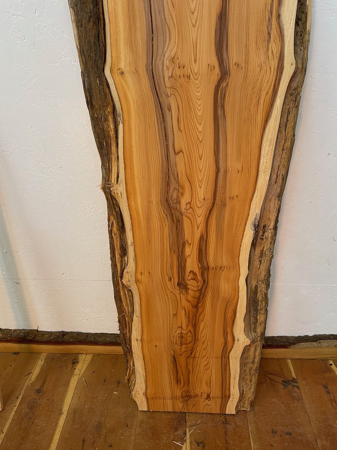 YEW Natural Waney Edge Slab Planed Finish Hardwood Board 1597-5 Thickness 4.8cm Kiln Dried Seasoned Live Edge - Image 5