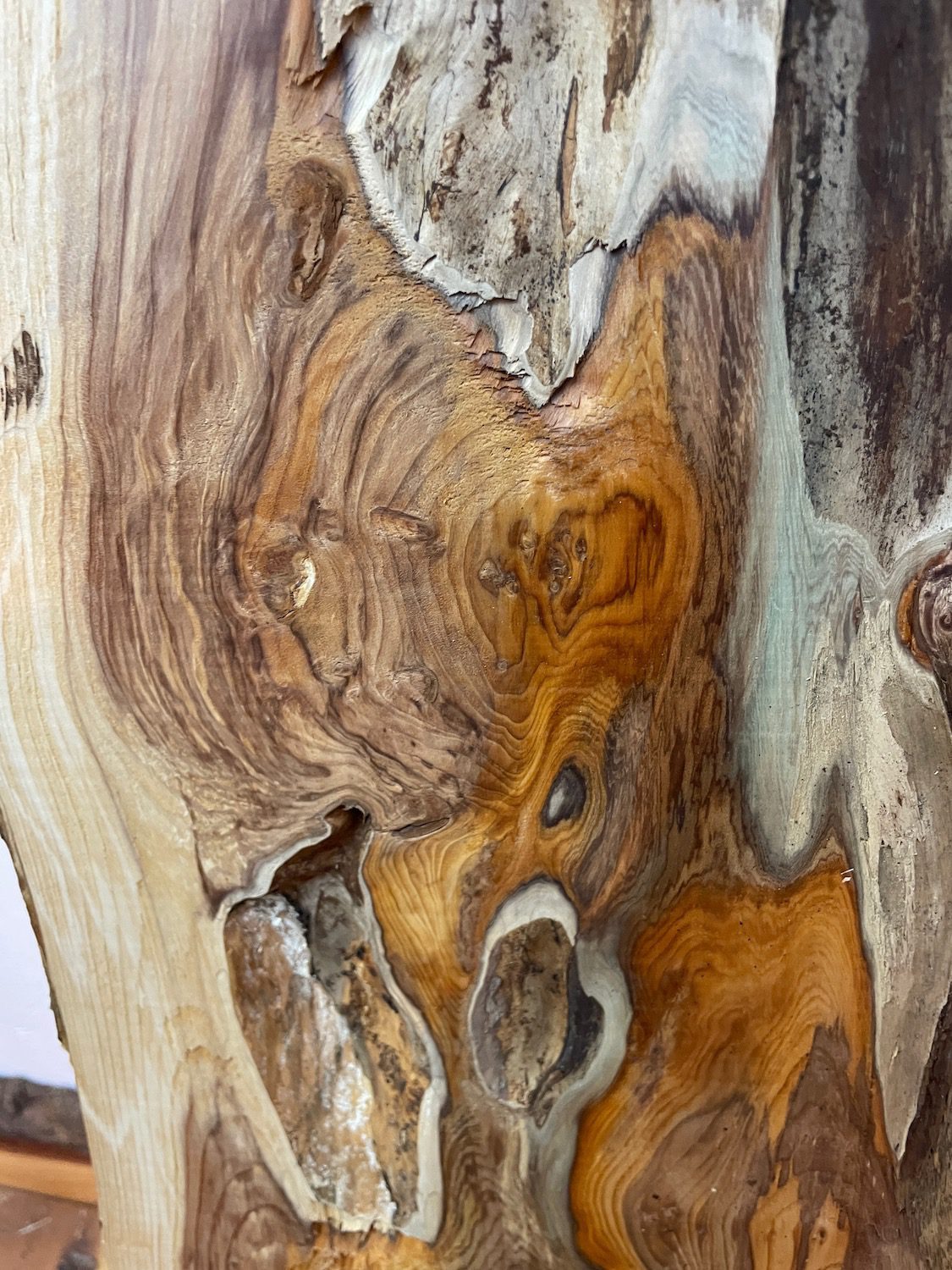 YEW Natural Waney Edge Slab Planed Finish Hardwood Board 1597-4 Thickness 4.8cm Kiln Dried Seasoned Live Edge Wildwood Wallart - Image 6