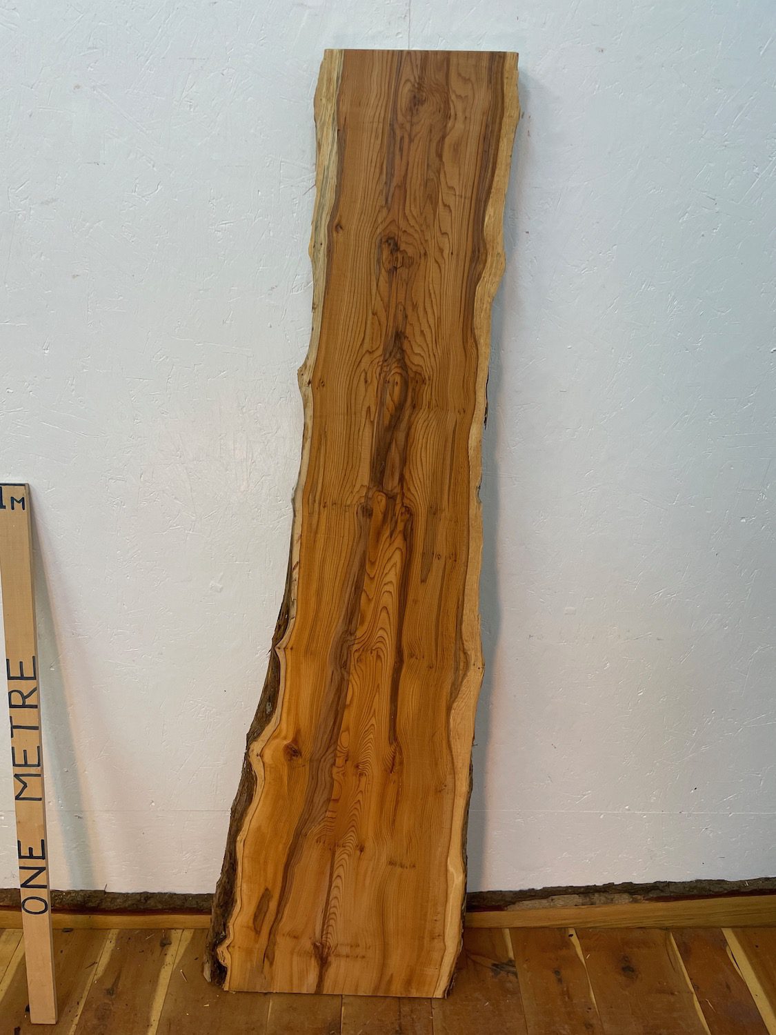 YEW Natural Waney Edge Slab Planed Finish Hardwood Board 1597-4 Thickness 4.8cm Kiln Dried Seasoned Live Edge Wildwood Wallart - Image 12