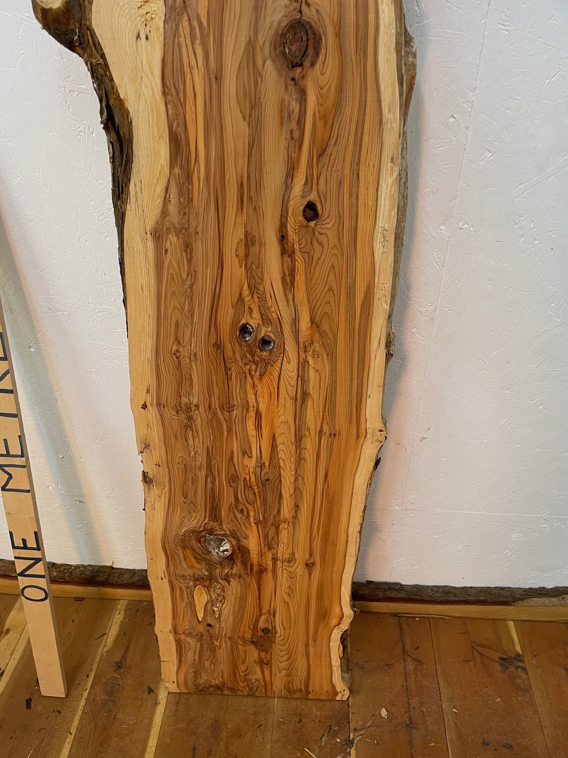 YEW Natural Waney Edge Slab Planed Finish Hardwood Board 1595-1 Thickness 4.8cm Kiln Dried Seasoned Live Edge Wildwood - Image 5