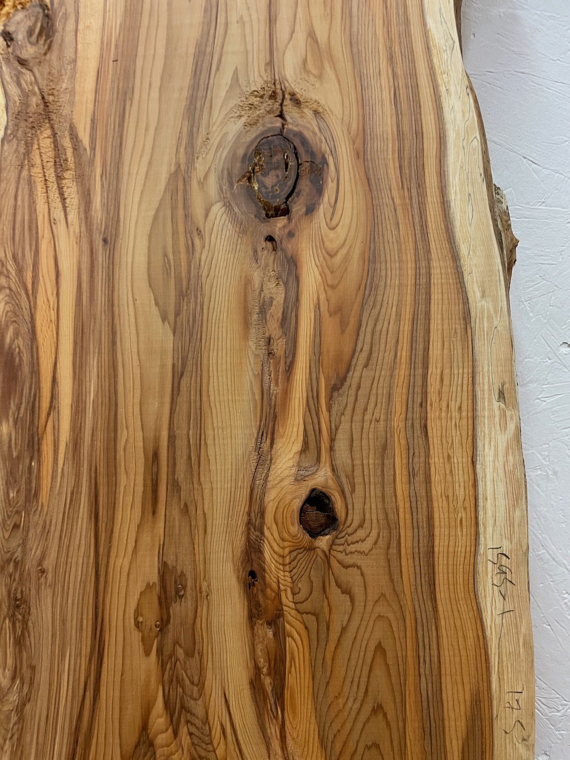 YEW Natural Waney Edge Slab Planed Finish Hardwood Board 1595-1 Thickness 4.8cm Kiln Dried Seasoned Live Edge Wildwood - Image 8