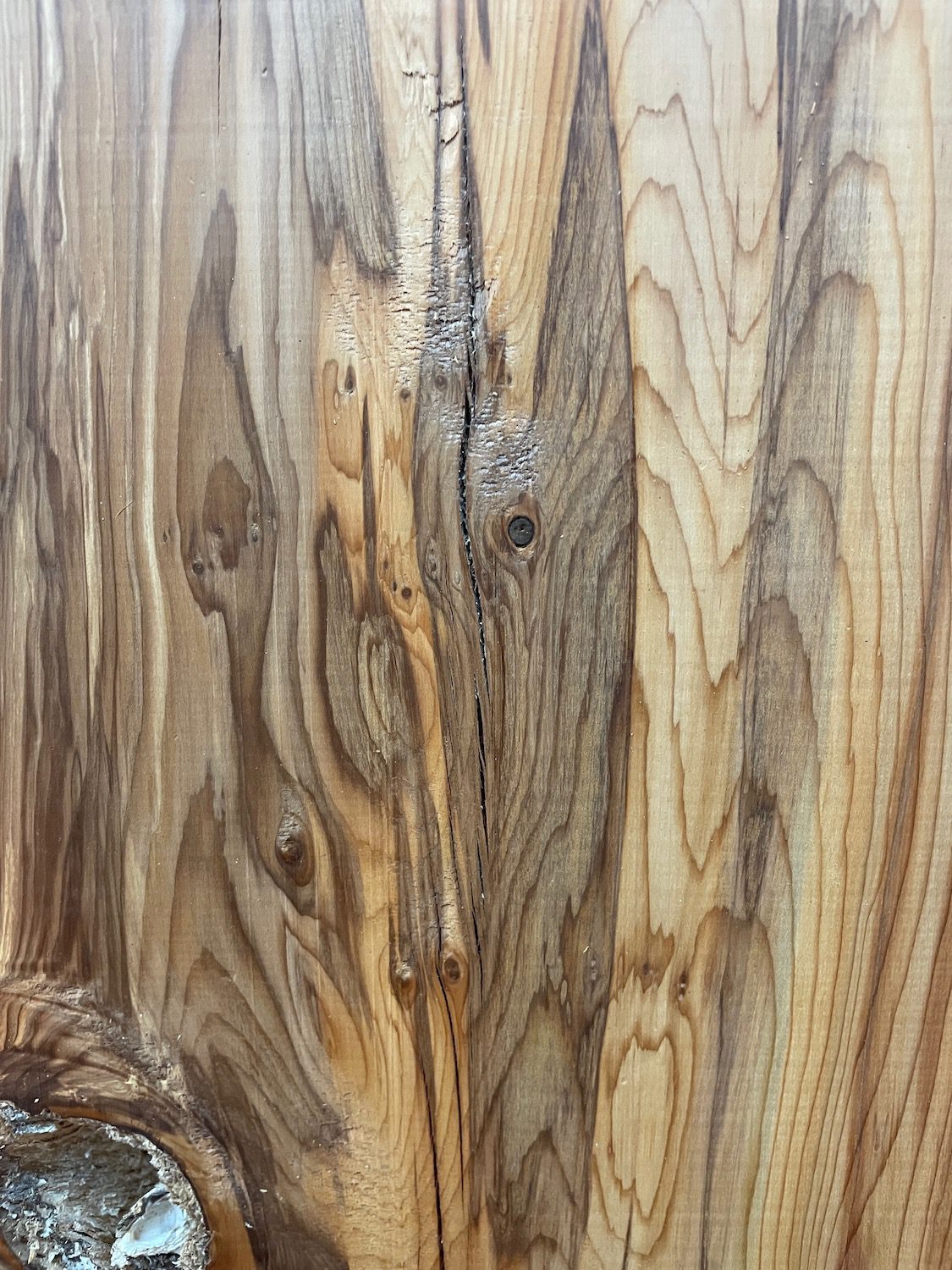 YEW Natural Waney Edge Slab Planed Finish Hardwood Board 1595-1 Thickness 4.8cm Kiln Dried Seasoned Live Edge Wildwood - Image 10