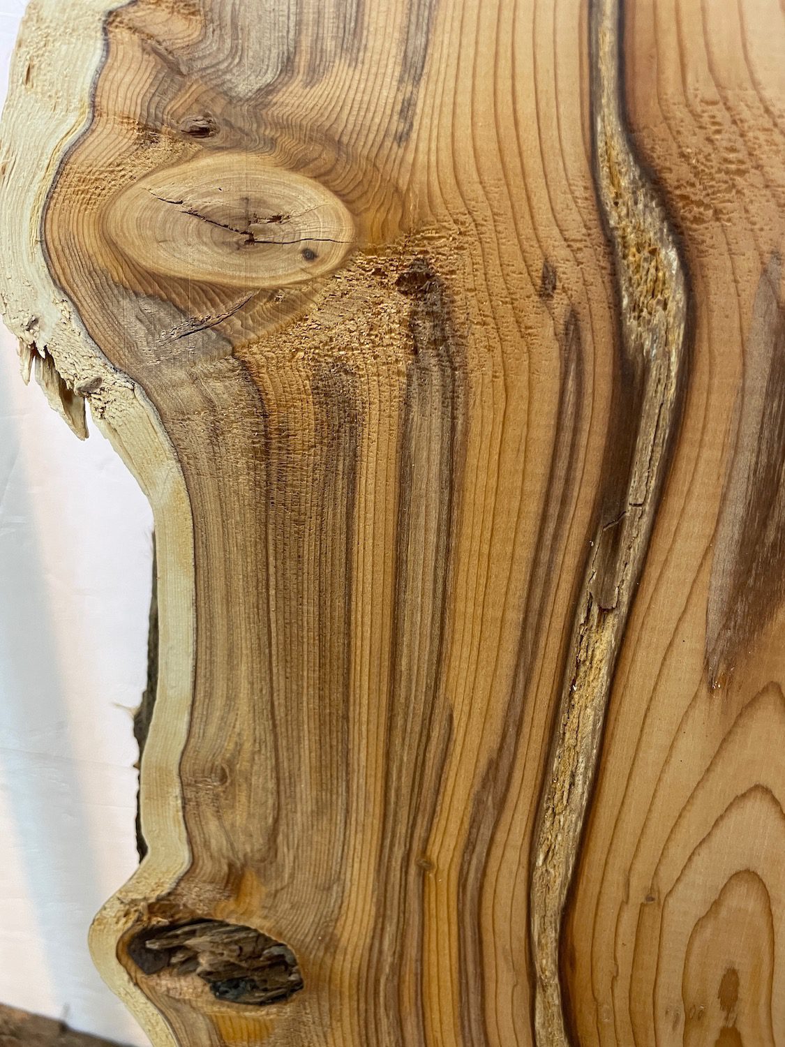 YEW Natural Waney Edge Slab Planed Finish Hardwood Board 1595-3 Thickness 4.8cm Kiln Dried Seasoned Live Edge - Image 11