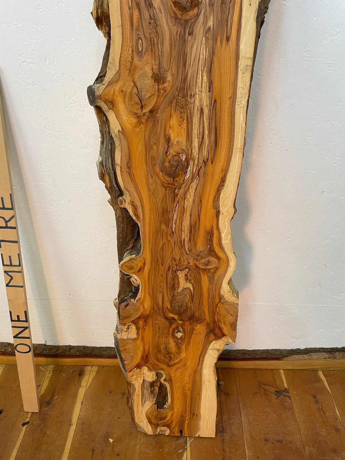YEW Natural Waney Edge Slab Planed Finish Hardwood Board 1596-2 Thickness 4.8cm Kiln Dried Seasoned Live Edge Wildwood - Image 5