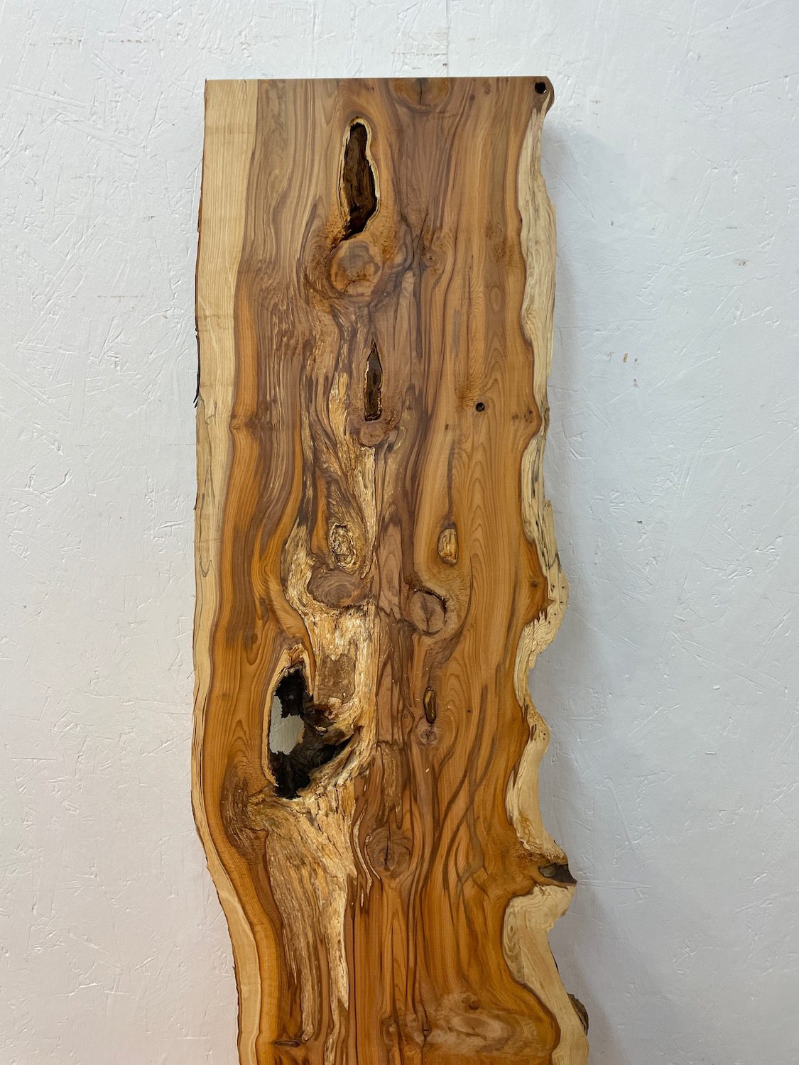 YEW Natural Waney Edge Slab Planed Finish Hardwood Board 1596-2 Thickness 4.8cm Kiln Dried Seasoned Live Edge Wildwood - Image 13