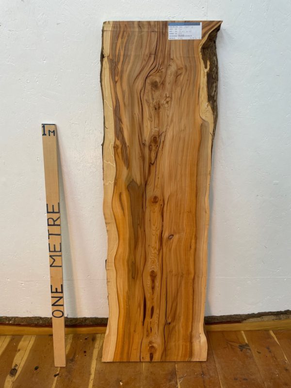 YEW Natural Waney Edge Slab Planed Finish Hardwood Board 1586A-2 Thickness 4.8cm Kiln Dried Seasoned Live Edge