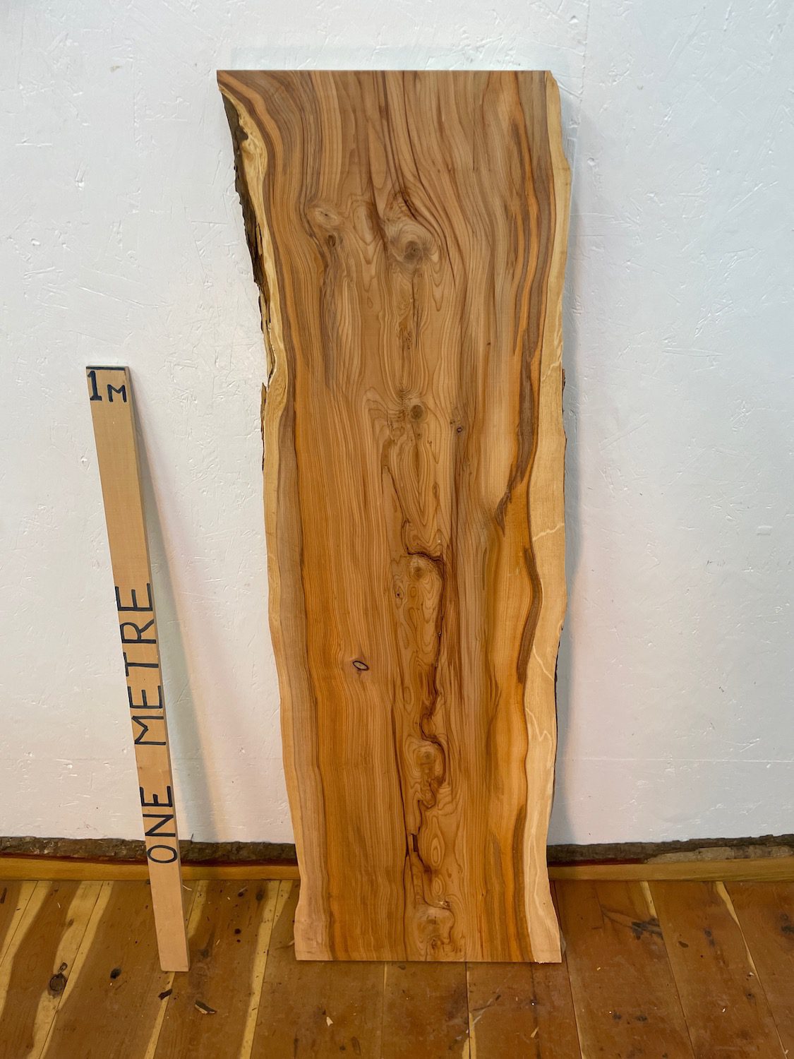 YEW Natural Waney Edge Slab Planed Finish Hardwood Board 1586A-3 Thickness 4.8cm Kiln Dried Seasoned Live Edge - Image 11