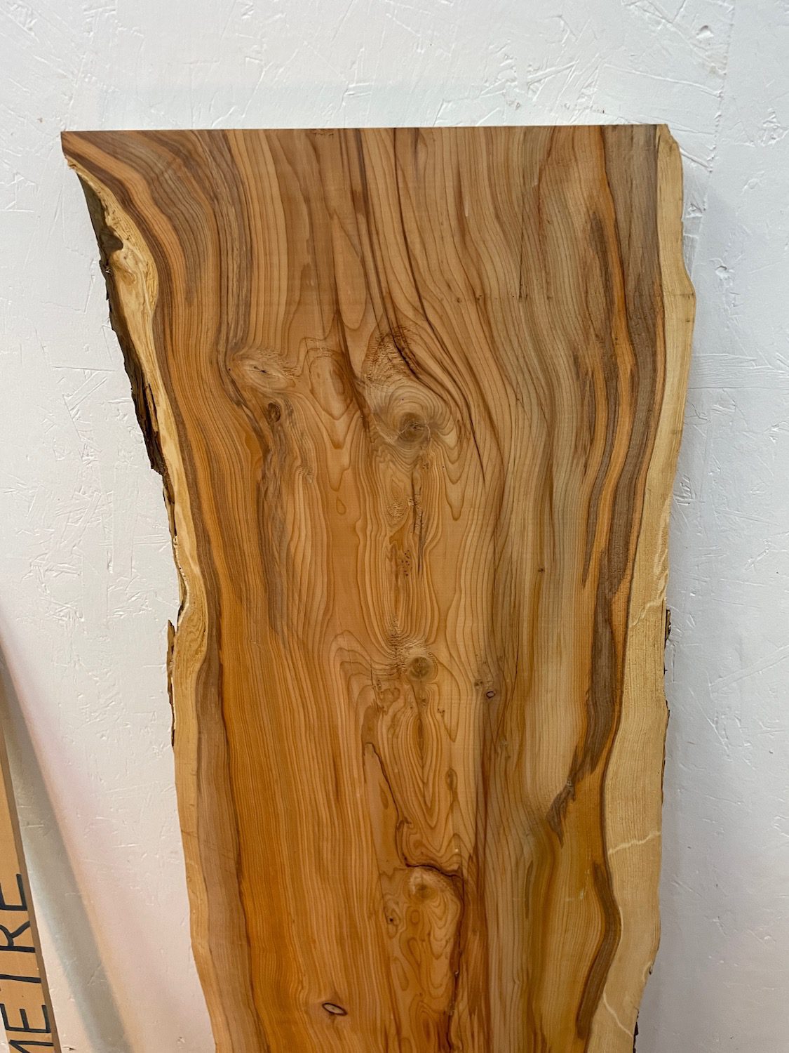 YEW Natural Waney Edge Slab Planed Finish Hardwood Board 1586A-3 Thickness 4.8cm Kiln Dried Seasoned Live Edge - Image 12