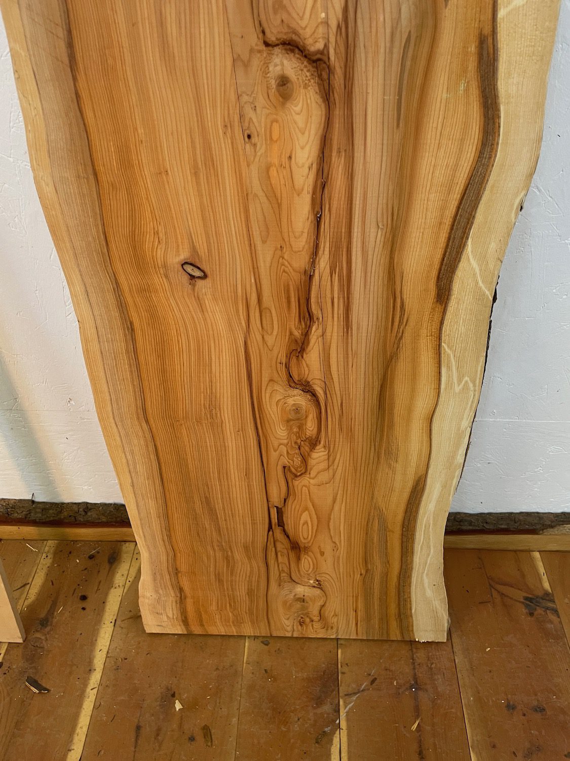 YEW Natural Waney Edge Slab Planed Finish Hardwood Board 1586A-3 Thickness 4.8cm Kiln Dried Seasoned Live Edge - Image 13