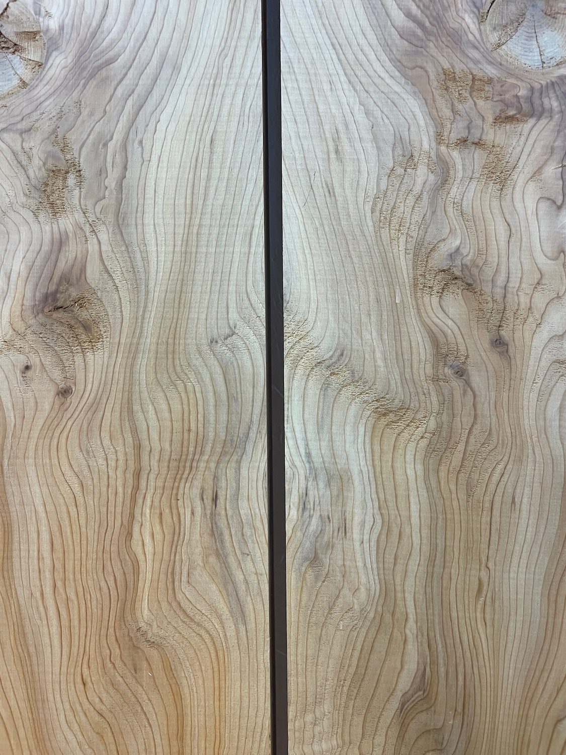 YEW Bookmatched Table Set Single Waney Edge Slabs Planed Finish Hardwood Boards 1593-4/5 Thickness 4.8cm Kiln Dried Seasoned Live Edge Epoxy Resin Projects Wildwood Desktop Tabletop Kitchen Worktops Dining Tabletops - Image 7