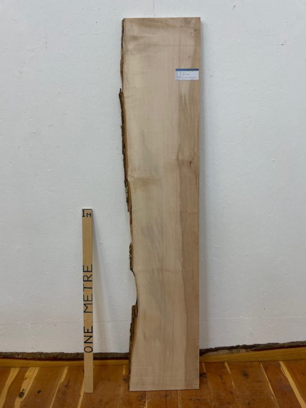FIGURED MAPLE Single Waney Natural Live Edge Slab Planed Finish Hardwood Board 1682A-9A Thickness 3cm Kiln Dried Seasoned Decorative Board Shelf