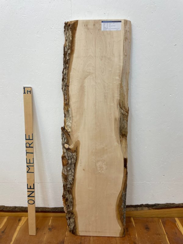 FIGURED MAPLE Waney Edge Slab Planed Finish Hardwood Board 1682A-14 Thickness 3.5cm Kiln Dried Seasoned Live Edge Decorative Board Shelves