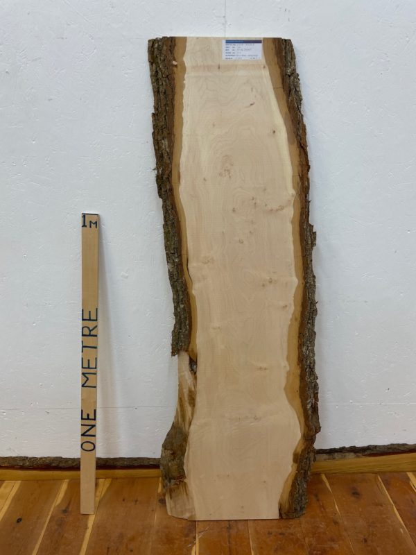 FIGURED MAPLE Waney Edge Slab Planed Finish Hardwood Board 1682B-2 Thickness 2.9cm Kiln Dried Seasoned Live Edge Decorative Board