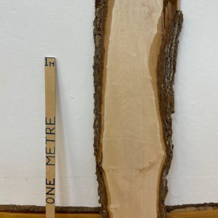 FIGURED MAPLE Waney Edge Slab Planed Finish Hardwood Board 1682B-1 Thickness 3.2cm Kiln Dried Seasoned Live Edge Decorative Board