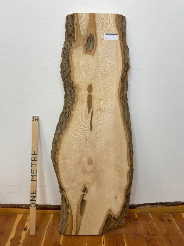 ASH Natural Waney Edge Slab Milled Finish Hardwood Board 1537C-1 Thickness 6cm Kiln Dried Seasoned Live Edge Desktops Coffee Tabletops Wildwood