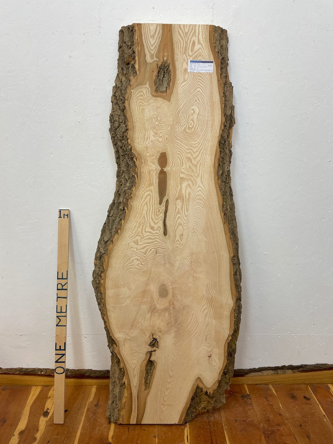ASH Natural Waney Edge Slab Milled Finish Hardwood Board 1537C-1 Thickness 6cm Kiln Dried Seasoned Live Edge Desktops Coffee Tabletops Wildwood