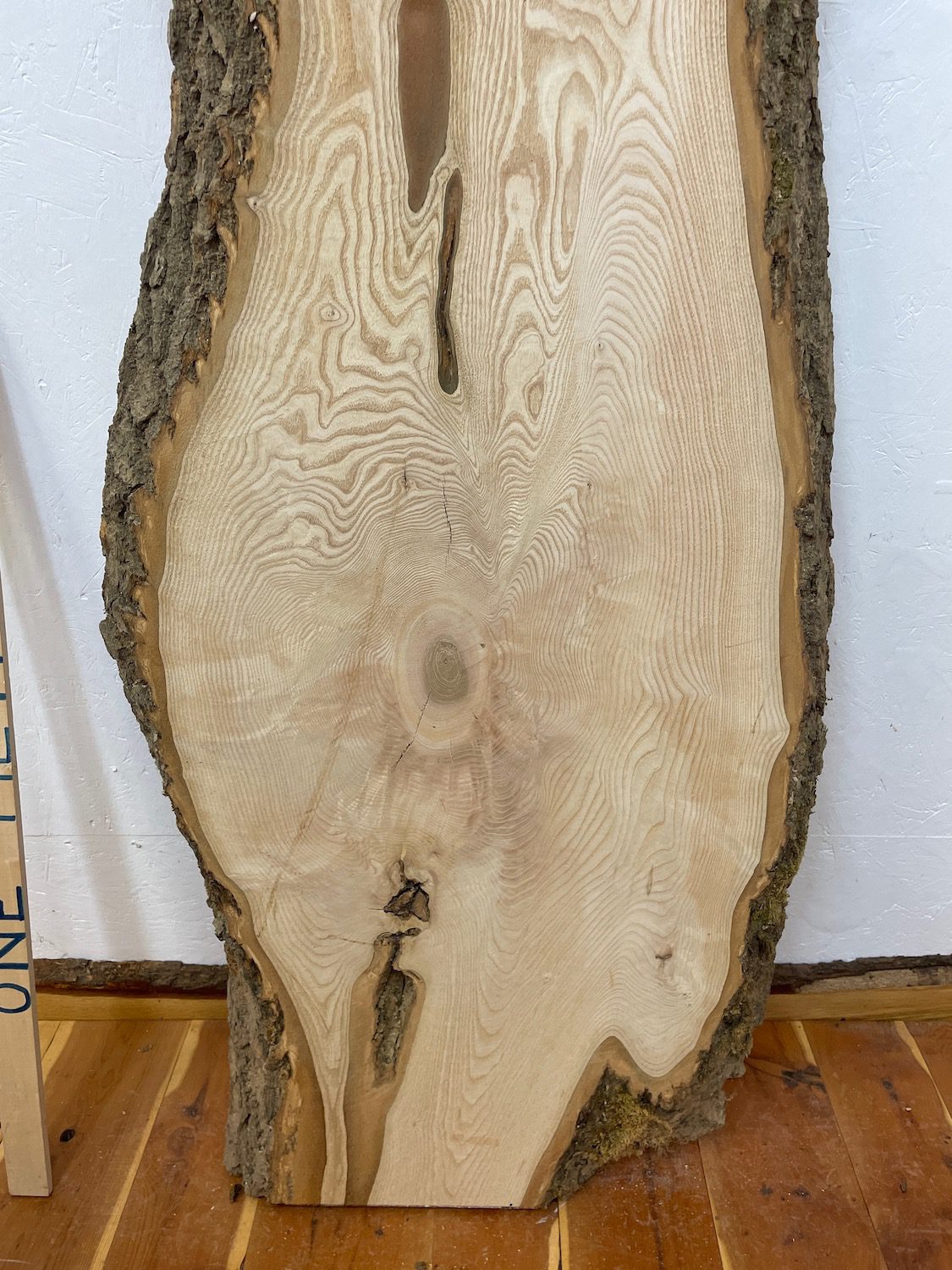 ASH Natural Waney Edge Slab Milled Finish Hardwood Board 1537C-1 Thickness 6cm Kiln Dried Seasoned Live Edge Desktops Coffee Tabletops Wildwood - Image 5