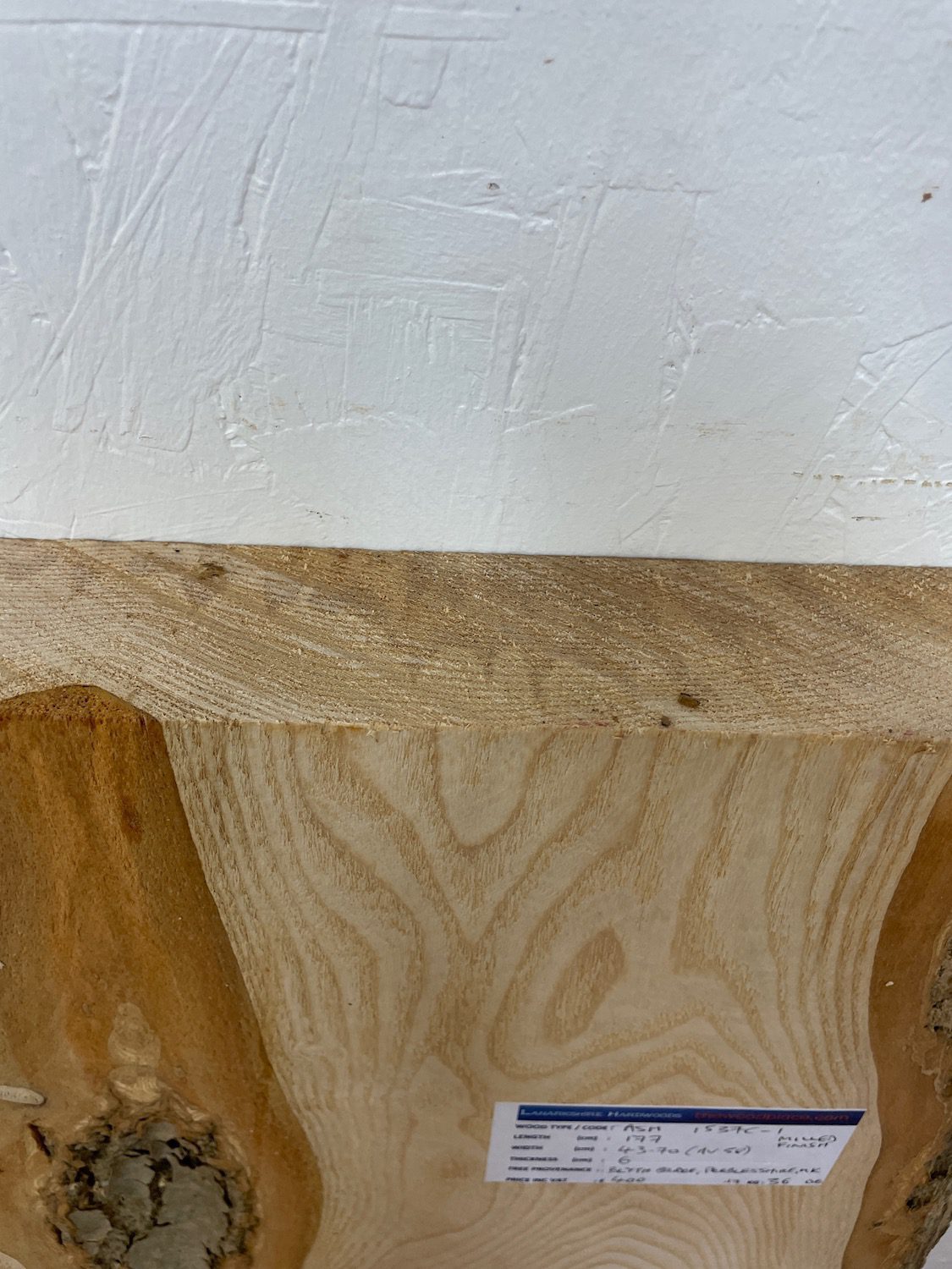 ASH Natural Waney Edge Slab Milled Finish Hardwood Board 1537C-1 Thickness 6cm Kiln Dried Seasoned Live Edge Desktops Coffee Tabletops Wildwood - Image 12