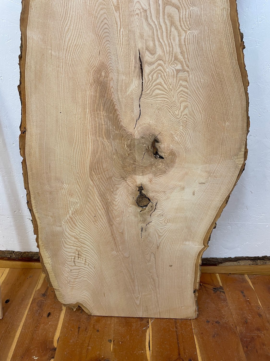 ASH Natural Waney Edge Slab Milled Finish Hardwood Board 1537C-1 Thickness 6cm Kiln Dried Seasoned Live Edge Desktops Coffee Tabletops Wildwood - Image 15