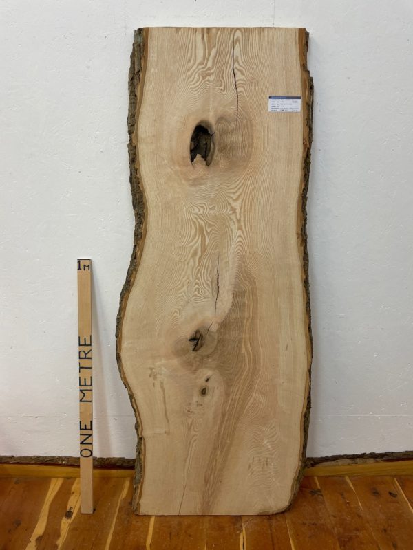 ASH Natural Waney Edge Slab Milled Finish Hardwood Board 1537C-2 Thickness 5.5cm Kiln Dried Seasoned Live Edge Desktops Coffee Tabletops Wildwood