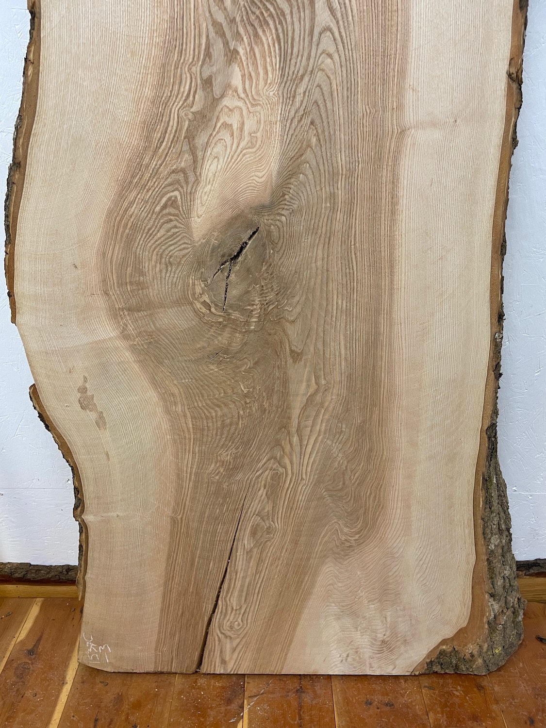 ASH Natural Waney Edge Slab Milled Finish Hardwood Board 1537C-3 Thickness 6cm Kiln Dried Seasoned Live Edge Desktops Coffee Tabletops Wildwood - Image 5