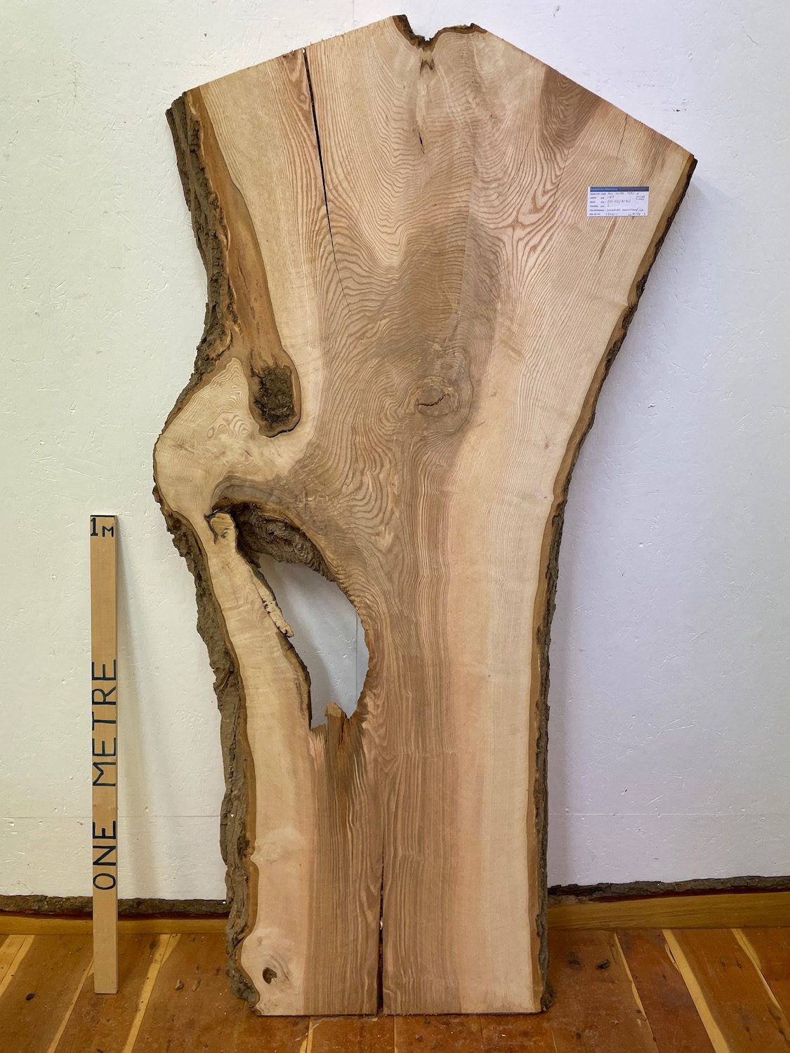 OLIVE ASH CROTCH Natural Waney Edge Slab Milled Finish Hardwood Board 1537C-6 Thickness 6cm Kiln Dried Seasoned Live Edge Desktops Coffee Tabletops Wildwood