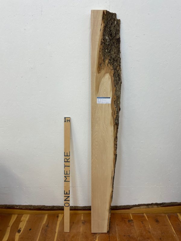 ASH Single Waney Natural Edge PLANED Finish Hardwood Board 1665-7 Thickness 7cm Kiln Dried Seasoned Live Edge Shelves Mantels