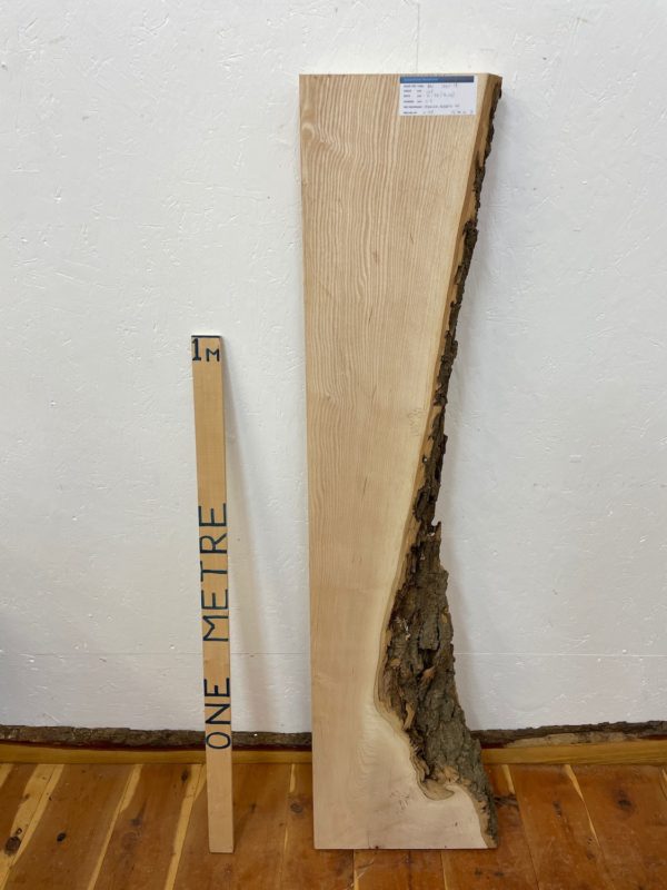 ASH Single Waney Natural Edge PLANED Finish Hardwood Board 1665-13 Thickness 6.5cm Kiln Dried Seasoned Live Edge Shelves Mantels