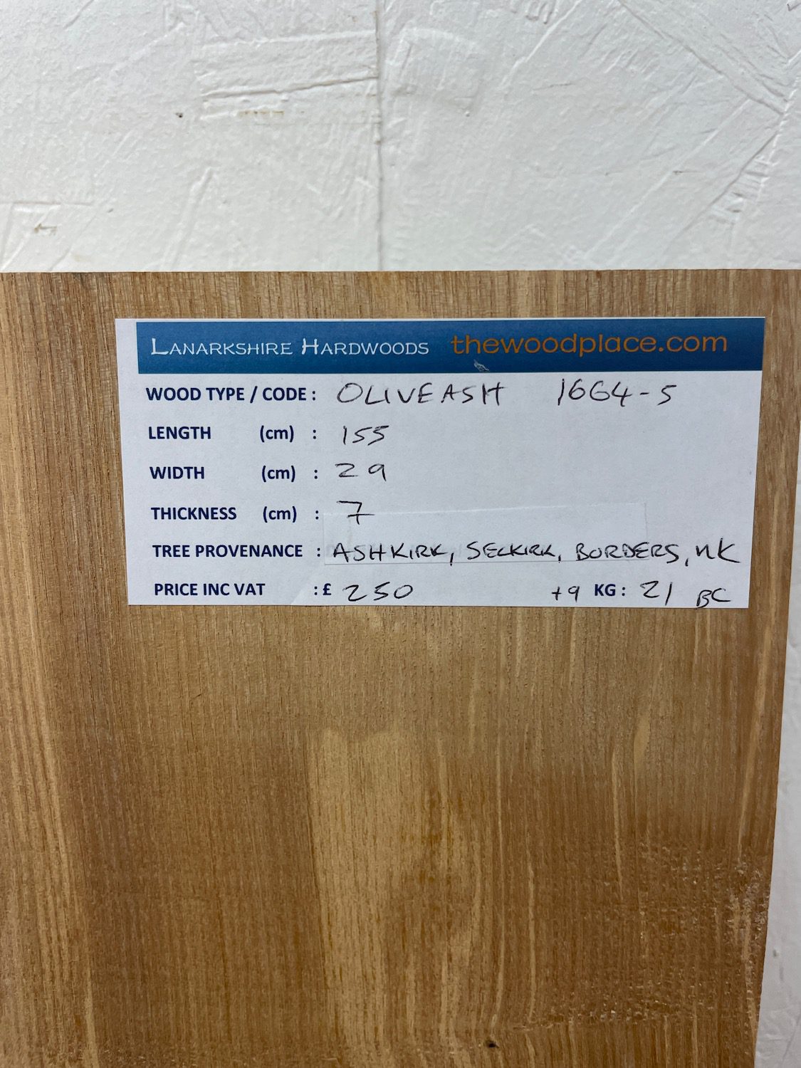 OLIVE ASH PAR Planed All Round Square Edge Planed Finish Hardwood Board 1664-5 Thickness 7cm Kiln Dried Seasoned Furniture making Shelves Mantels - Image 3