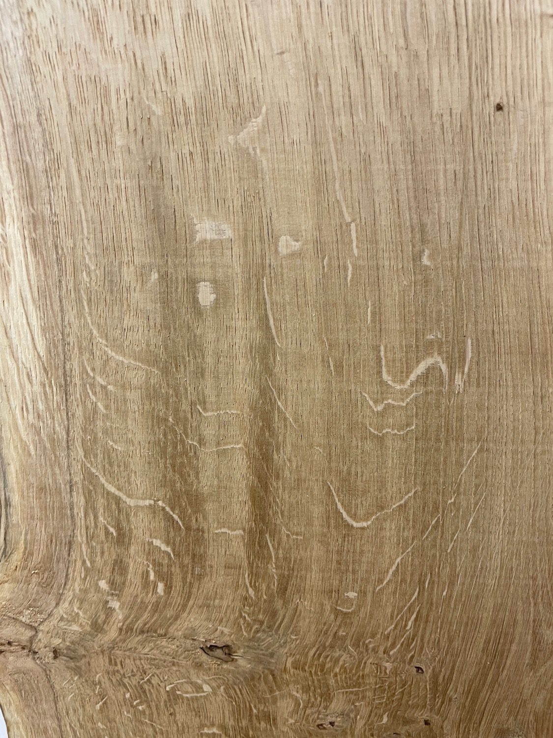 BURRY QUARTER SAWN OAK Natural Waney Edge Slab Planed Finish Hardwood Board 1690A-5 Thickness 2.7cm Kiln Dried Seasoned Live Edge - Image 6