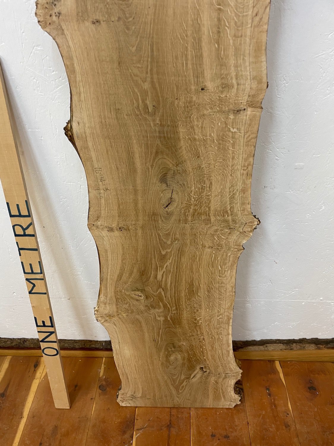 BURRY QUARTER SAWN OAK Natural Waney Edge Slab Planed Finish Hardwood Board 1690A-5 Thickness 2.7cm Kiln Dried Seasoned Live Edge - Image 12