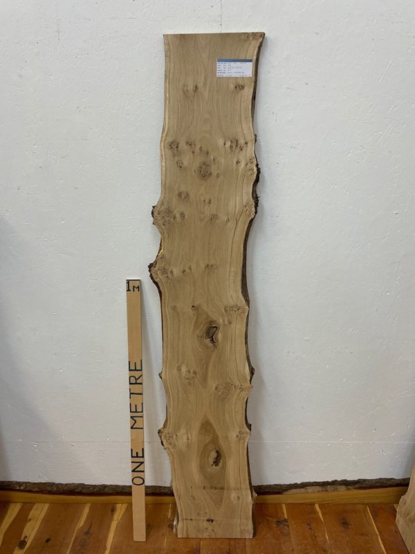 PIPPY OAK Natural Waney Edge Slab Planed Finish Hardwood Board 1690A-7 Thickness 2.5cm Kiln Dried Seasoned Live Edge Wildwood Wallart