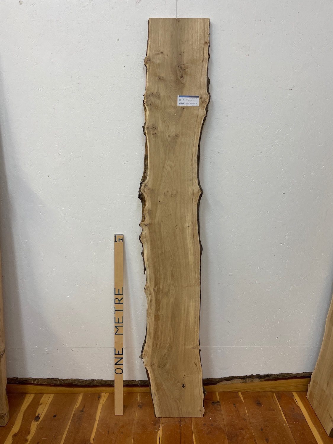 PIPPY OAK Natural Waney Edge Slab Planed Finish Hardwood Board 1690B-5 Thickness 2.8cm Kiln Dried Seasoned Live Edge