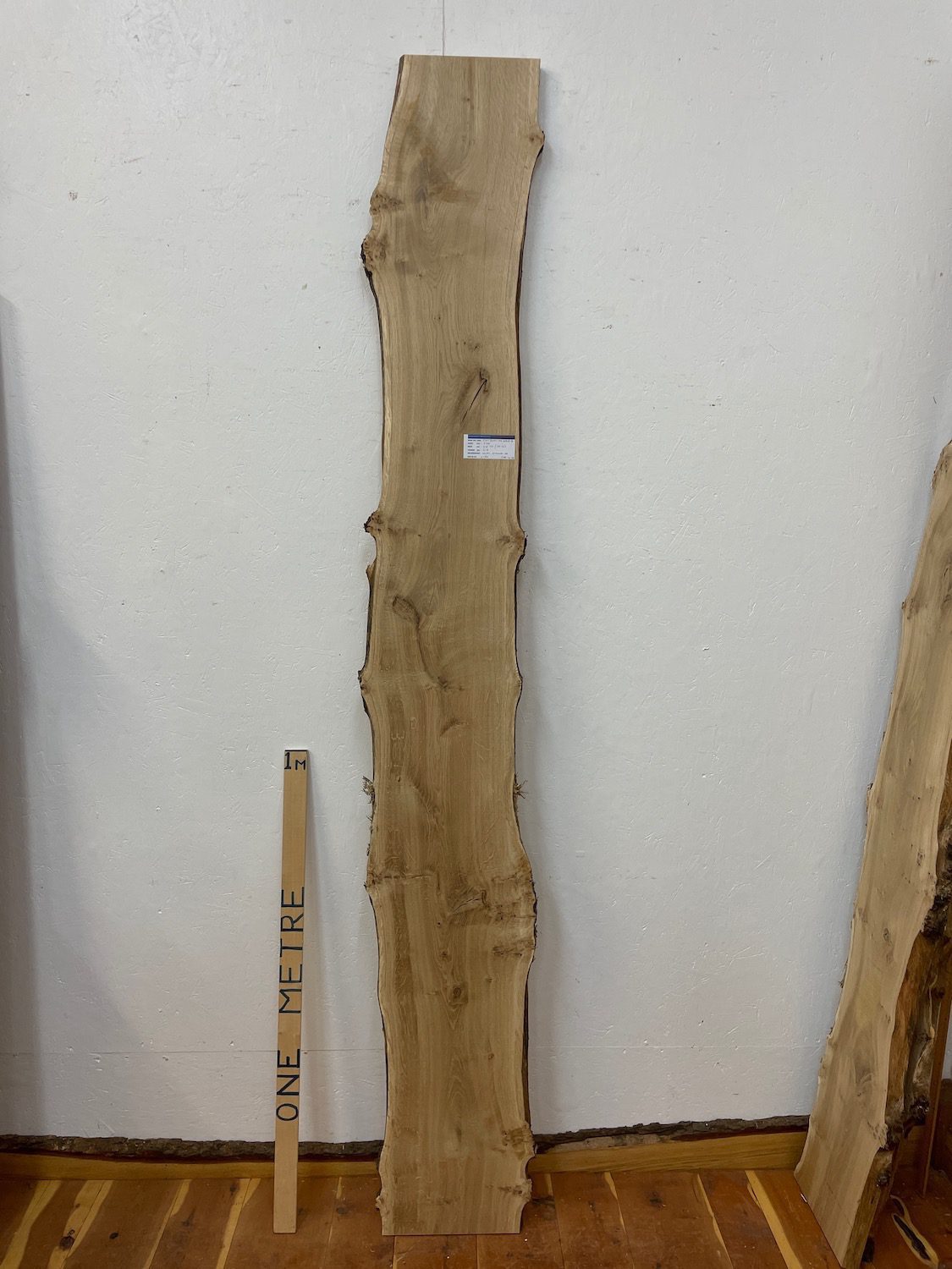 PIPPY OAK Natural Waney Edge Slab Planed Finish Hardwood Board 1690B-4 Thickness 2.8cm Kiln Dried Seasoned Live Edge Wildwood