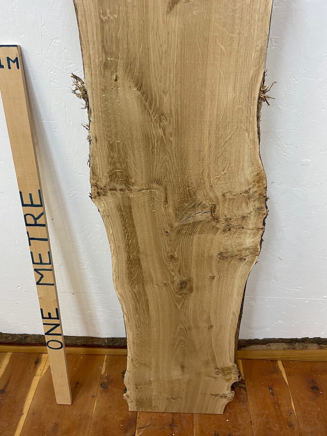PIPPY OAK Natural Waney Edge Slab Planed Finish Hardwood Board 1690B-4 Thickness 2.8cm Kiln Dried Seasoned Live Edge Wildwood - Image 6