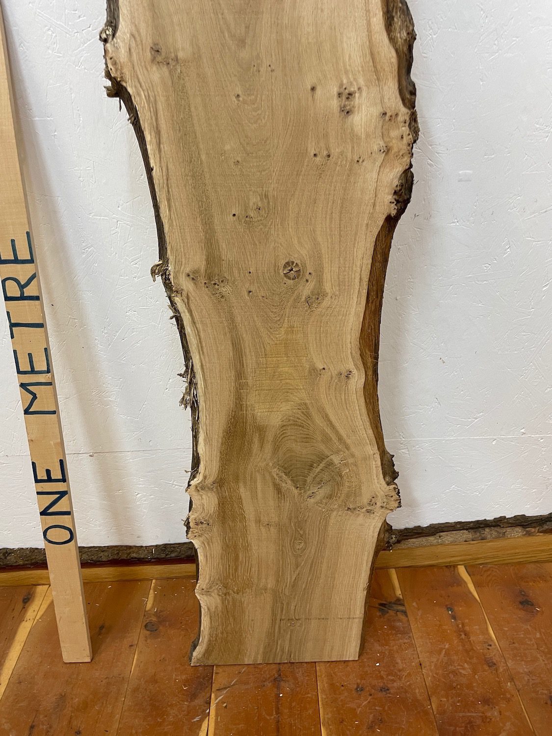 PIPPY OAK Natural Waney Edge Slab Planed Finish Hardwood Board 1690B-3 Thickness 2.7cm Kiln Dried Seasoned Live Edge Wildwood Wallart - Image 6