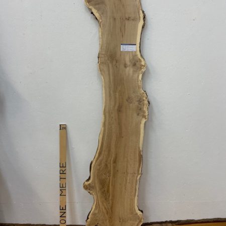 BURRY OAK Natural Waney Edge Slab Planed Finish Hardwood Board 1693-4 Thickness 2.4cm Kiln Dried Seasoned Live Edge Wildwood Wallart