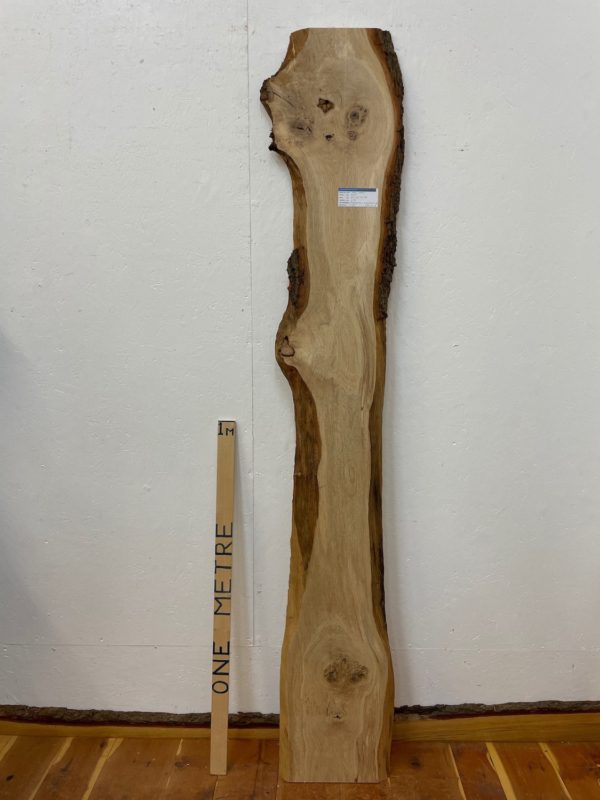 OAK Natural Waney Edge Slab Planed Finish Hardwood Board 1684B-1 Thickness 2.8cm Kiln Dried Seasoned Live Edge Wildwood Wallart