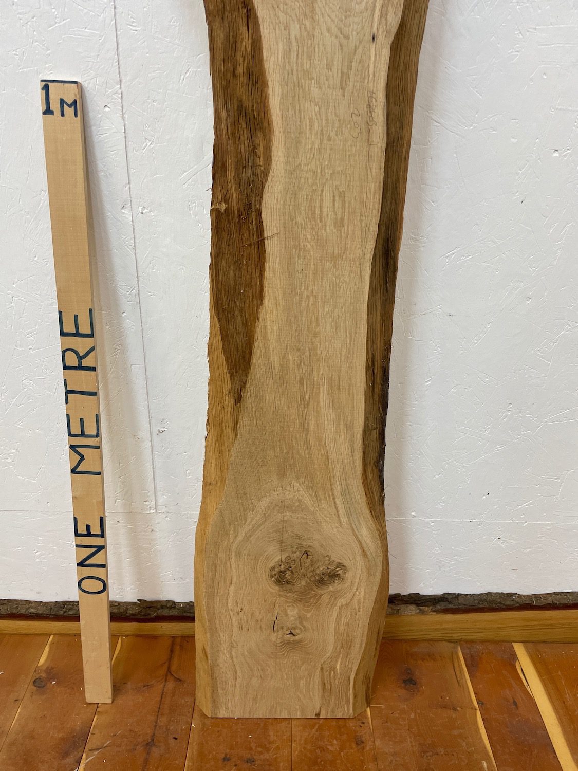 OAK Natural Waney Edge Slab Planed Finish Hardwood Board 1684B-1 Thickness 2.8cm Kiln Dried Seasoned Live Edge Wildwood Wallart - Image 4