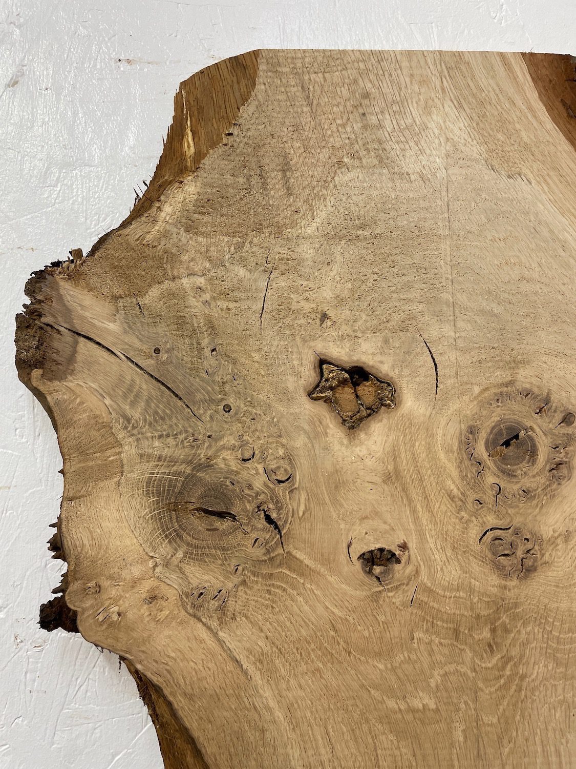 OAK Natural Waney Edge Slab Planed Finish Hardwood Board 1684B-1 Thickness 2.8cm Kiln Dried Seasoned Live Edge Wildwood Wallart - Image 6