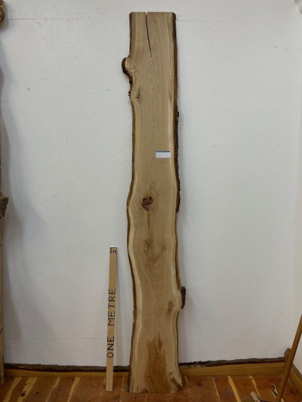 OAK Natural Waney Edge Slab Planed Finish Hardwood Board 1684B-9 Thickness 2.8cm Kiln Dried Seasoned Live Edge Wildwood Wallart