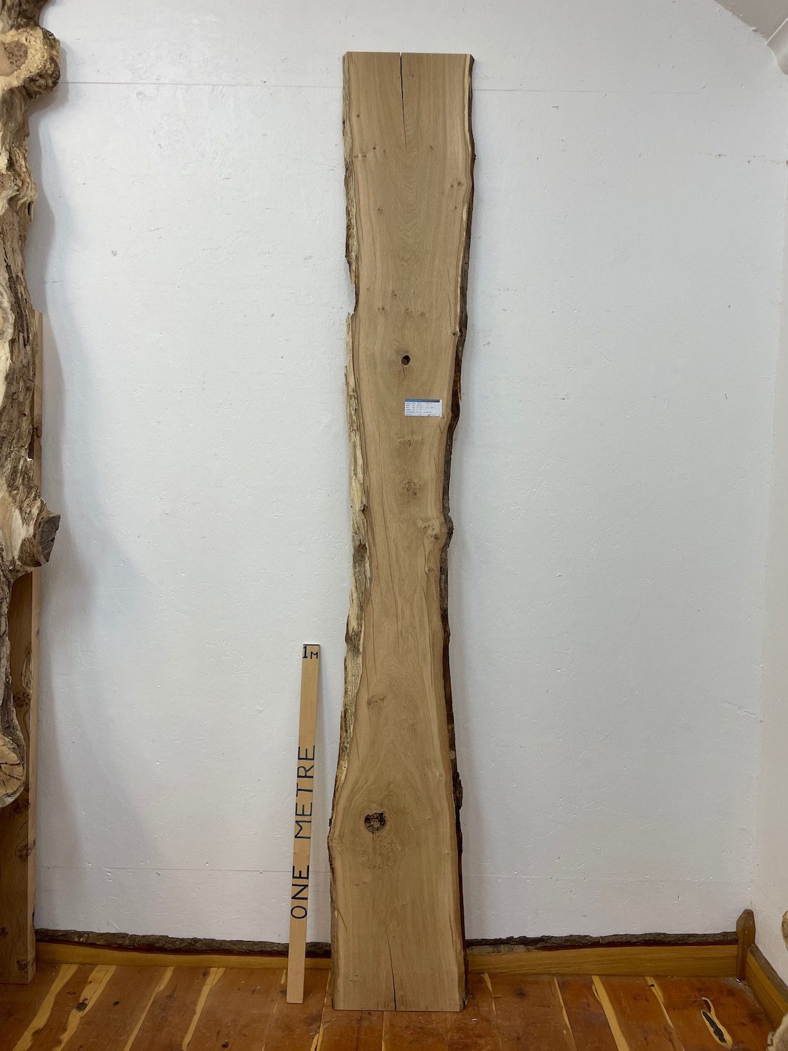 OAK Natural Waney Edge Slab Planed Finish Hardwood Board 1688-2 Thickness 2.8cm Kiln Dried Seasoned Live Edge Wildwood Wallart