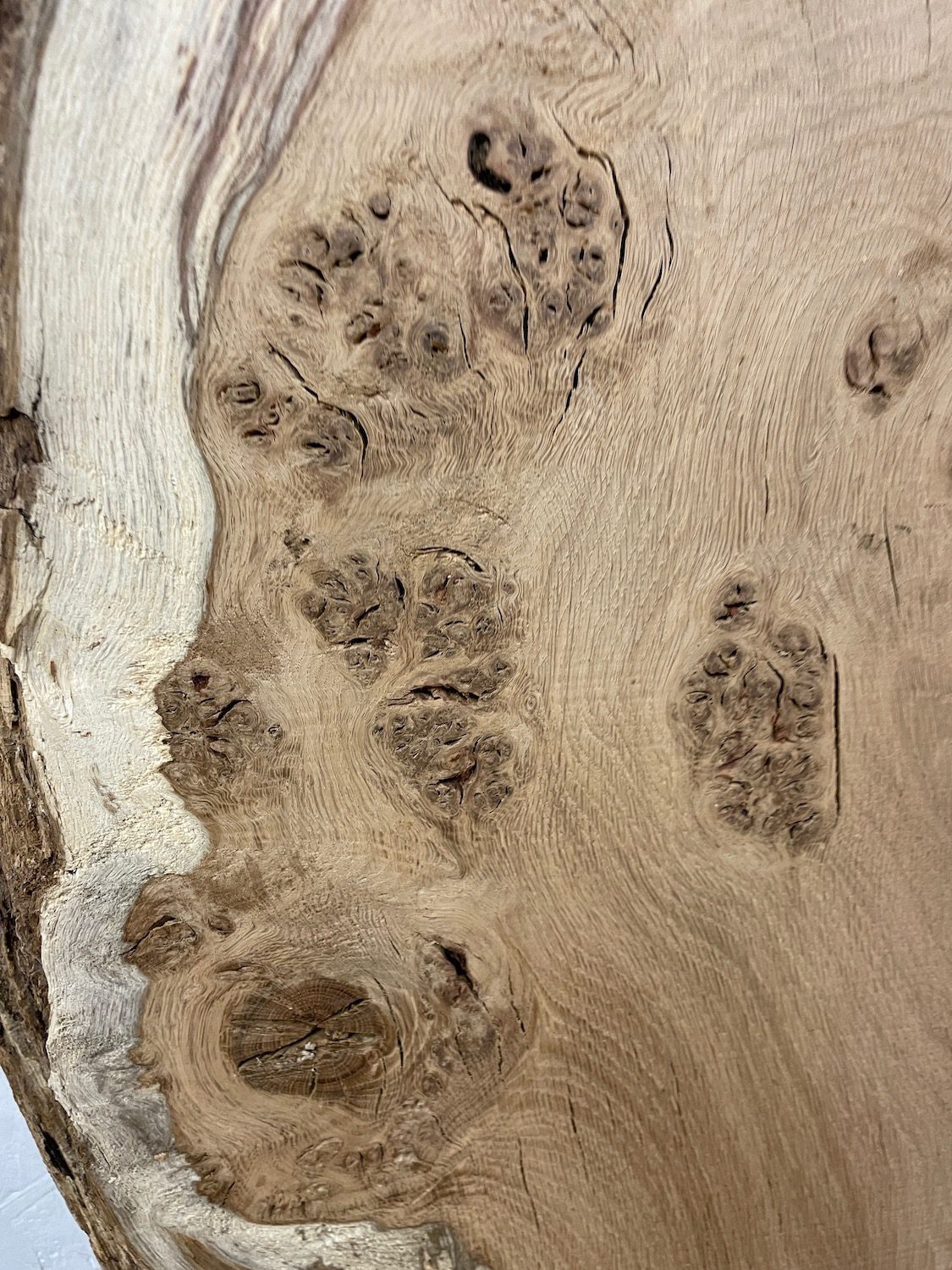 BURRY FIGURED OAK River Table Set Single Waney Edge Slabs Planed Finish Hardwood Boards 1089B-1A/1B Thickness 5cm Kiln Dried Seasoned Live Edge Epoxy Resin Projects Wildwood Desktop Tabletop Wallart Coffee TableTop - Image 8