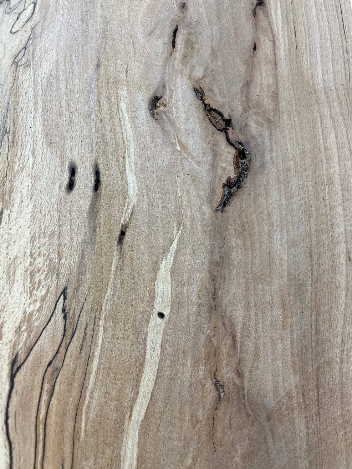 SPALTED BEECH Natural Waney Edge Slab Milled Finish Hardwood Board 1657-2 Thickness 6cm Kiln Dried Seasoned Live Edge Dining Tabletops Worktops Headboards - Image 9