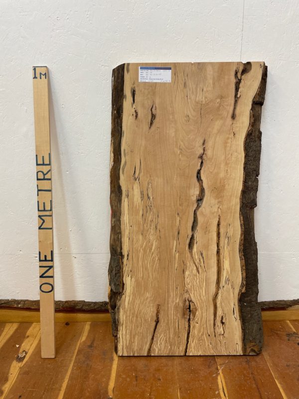 SPALTED BEECH Natural Waney Edge Slab Milled Finish Hardwood Board 1657-1A Thickness 6cm Kiln Dried Seasoned Live Edge Coffee Tabletops