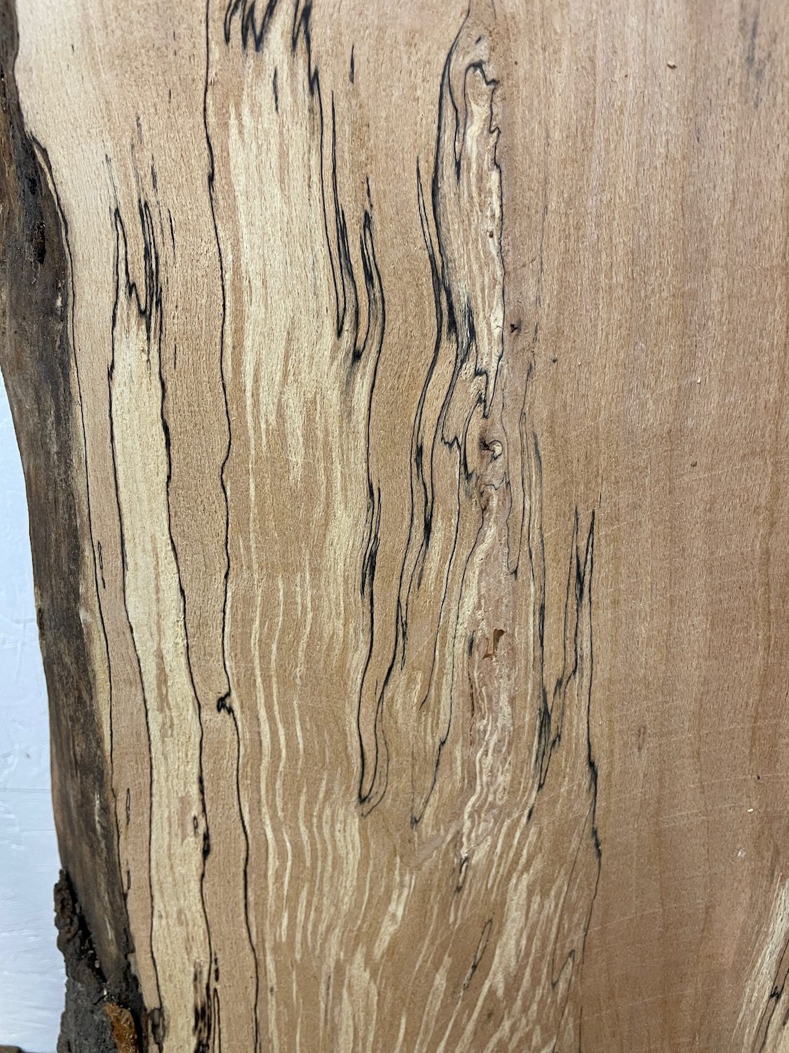 SPALTED BEECH Natural Waney Edge Slab Milled Finish Hardwood Board 1657-1A Thickness 6cm Kiln Dried Seasoned Live Edge Coffee Tabletops - Image 5