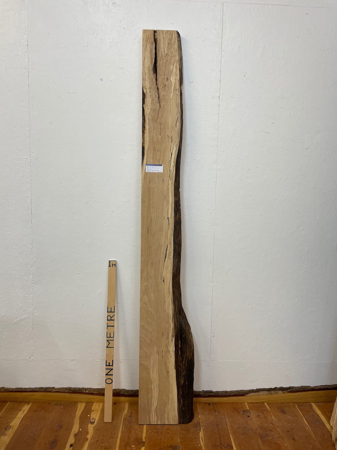 SPALTED BEECH Single Waney Natural Edge Milled Finish Hardwood Board 1658-3 Thickness 6cm Kiln Dried Seasoned Live Edge Shelves Mantels